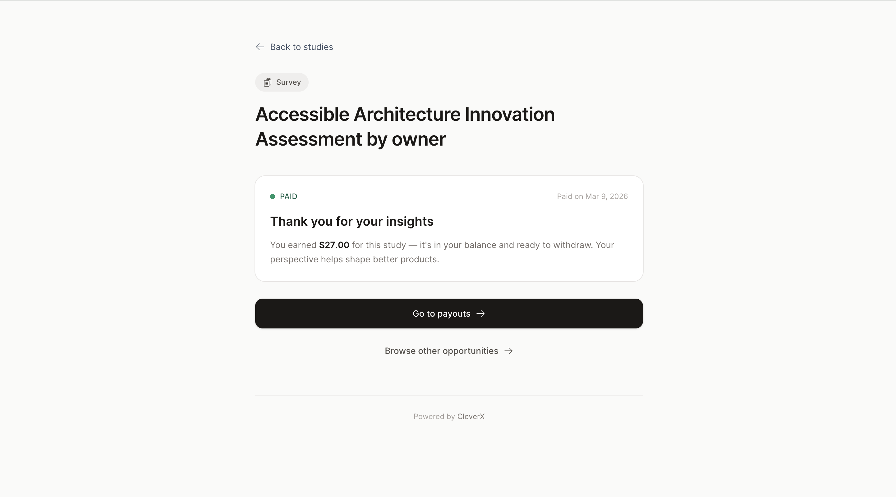 Participant study detail — paid